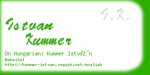 istvan kummer business card